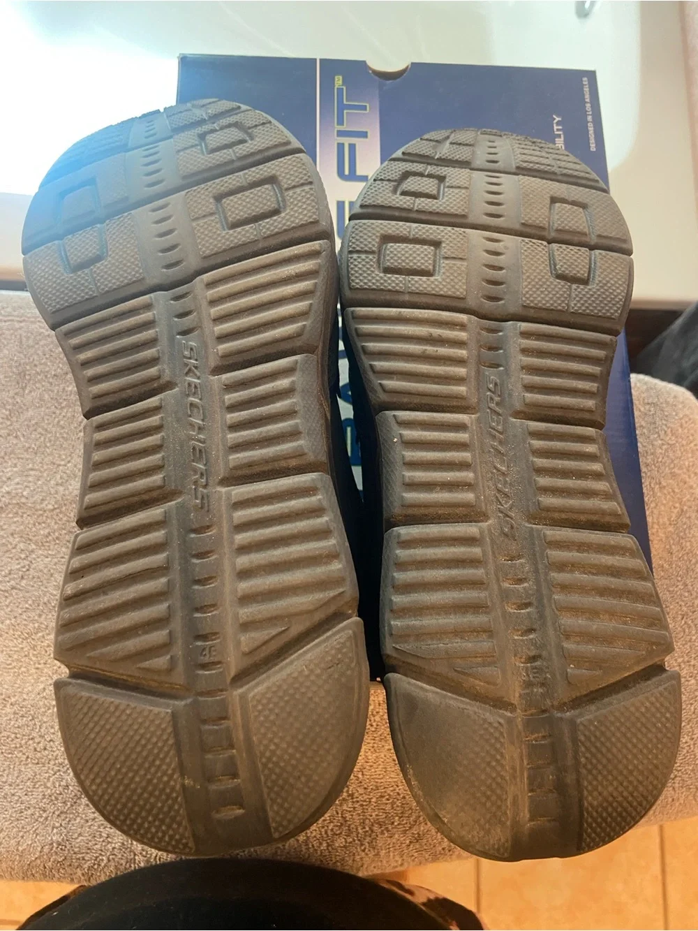 Skechers Black Extra Wide Slip-On Memory Foam Loafer